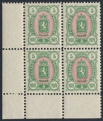 Finnland, 1889-90, Wappen in geänderter Zeichnung, die drei ...