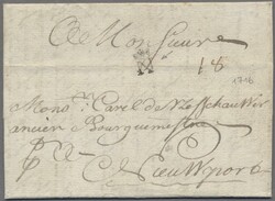 Frankreich - Vorphila, 1716, waagerecht gefalteter Faltbrief (mit ...