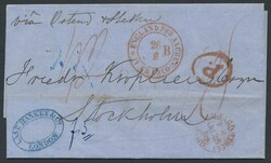 Großbritannien - Vorphila, 1858, waagerecht gefalteter Faltbrief ...