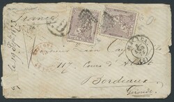 Alle Welt, 1867-1876, Partie von 10 frankierten Briefen, die jeweils ...