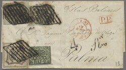 Italien - Altitalien-Kirchenstaat, 1852, „Päpstliches Wappen“ 2 ...