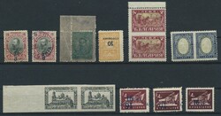 Bulgarien, 1909-1955, kleine Besonderheitenpartie auf einer ...