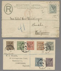 Malta, 1890-1930, Partie von 4 Belegen mit 3 gelaufenen ...