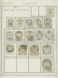 Österreich - Stempelmarken Fiskalmarken, 1854-1900 (ca.), Sammlung ...