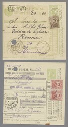 Rumänien - Ganzsachen, 1909-1913, Partie von 6 gelaufenen ...