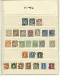Schweiz, 1854-1987, Sammlung in 2 Steckalben mit u.a. diversen ...