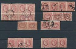 Spanien, 1864, Partie von 32 Einheiten aus dem Satz Mi.Nr. 55/60 auf ...