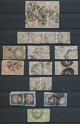 Spanien, 1865-1866, überwiegend gestempelte Partie von 57 Einheiten ...