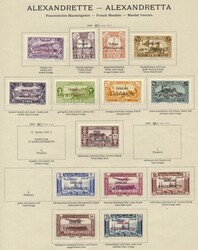 Alexandrette, 1938-1939, ungebrauchte Sammlung (teils ohne Gummi) auf ...