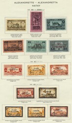 Alexandrette, 1938-1939, ungebrauchte Sammlung (teils ohne Gummi) auf ...