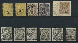 Cochinchina, 1886-1888, gestempelte Partie mit u.a. Mi.Nr. 1, , I auf ...