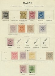 Macau, 1884-1938, ungebrauchte (teils ohne Gummi) und gestempelte ...