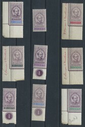 Malaiische Staaten - Sarawak, 1899, Partie von 15 postfrischen ...