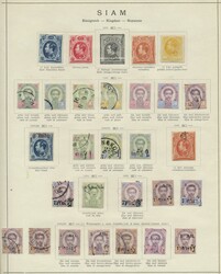 Thailand, 1883-1951, ungebrauchte und gestempelte Sammlung auf alten ...