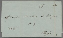 Portugal - Vorphila, 1852, zweimal senkrecht gefalteter Faltbrief mit ...