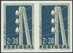 Portugal, 1955, 100 Jahre Telegraphie in Portugal, der komplette Satz ...