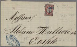 Russische Post in der Levante, 1879, Freimarke 7 Kop. karmin/grün ...