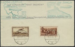 Zeppelinpost - Deutschland, 1933, SAARGEBIETSFAHRT, zwei Belege, ...