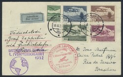 Zeppelinpost - Europa, 1932, „1.Südamerikafahrt“-Brief mit ...