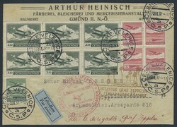 Zeppelinpost - Europa, 1932, „7. Südamerikafahrt“ oben ...