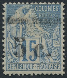 Französisch-Kongo, 1891, Allgemeine Kolonialausgabe 15 C. hellblau ...