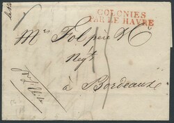 Guadeloupe - Vorphila, 1826-1836, Partie von 3 Vorphilabriefen (je ...