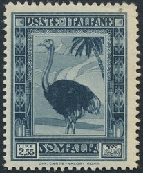 Italienisch-Somaliland, 1938, Landesmotive, Somalistrauß, 2.55 Lire ...