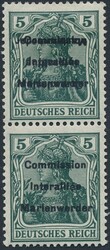 Deutsche Abstimmungsgebiete: Marienwerder, 1920, Germania 5 Pfg. mit ...