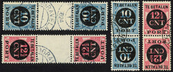 P67a-68b - gebruikte serie keerdrukparen 1924 met en zonder witte ...