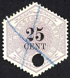 TG7 - gebruikte 25 cent lila en zwart Telegram 1903, pr.ex., catw. ...