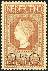 105P - ongebruikte 2½ op 10 gulden oranje Opruimings-uitgifte 1920 ...