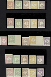 98a-d t/m 102a-d - ongebruikt zonder gom, kleurproeven van serie ...