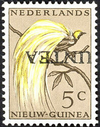3f - postfrisse 5 Cent UNTEA 1962 met variëteit 'Kopstaande opdruk', ...