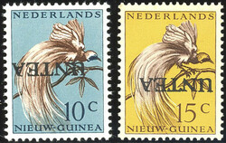 4f & 7f - postfrisse 10 & 15 Cent UNTEA 1962 beide met variëteit ...