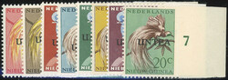 39-46 - postfrisse 1 t/m 20 Cent UNTEA 1963, 3e druk 'kleine letters' ...