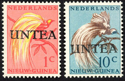 47-48 - postfrisse 1 & 10 Cent UNTEA 1963, 4e druk 'grote letters', ...