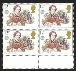 601 EA (SG) - MNH 12p Europa CEPT 1980 in block of 4 with one stamp ...