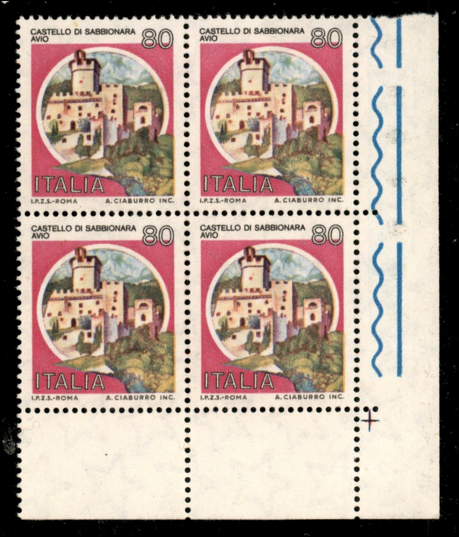 1980 - Naturale (ciclamino) - 80 lire Sabbionara (1509B varietà) - ...