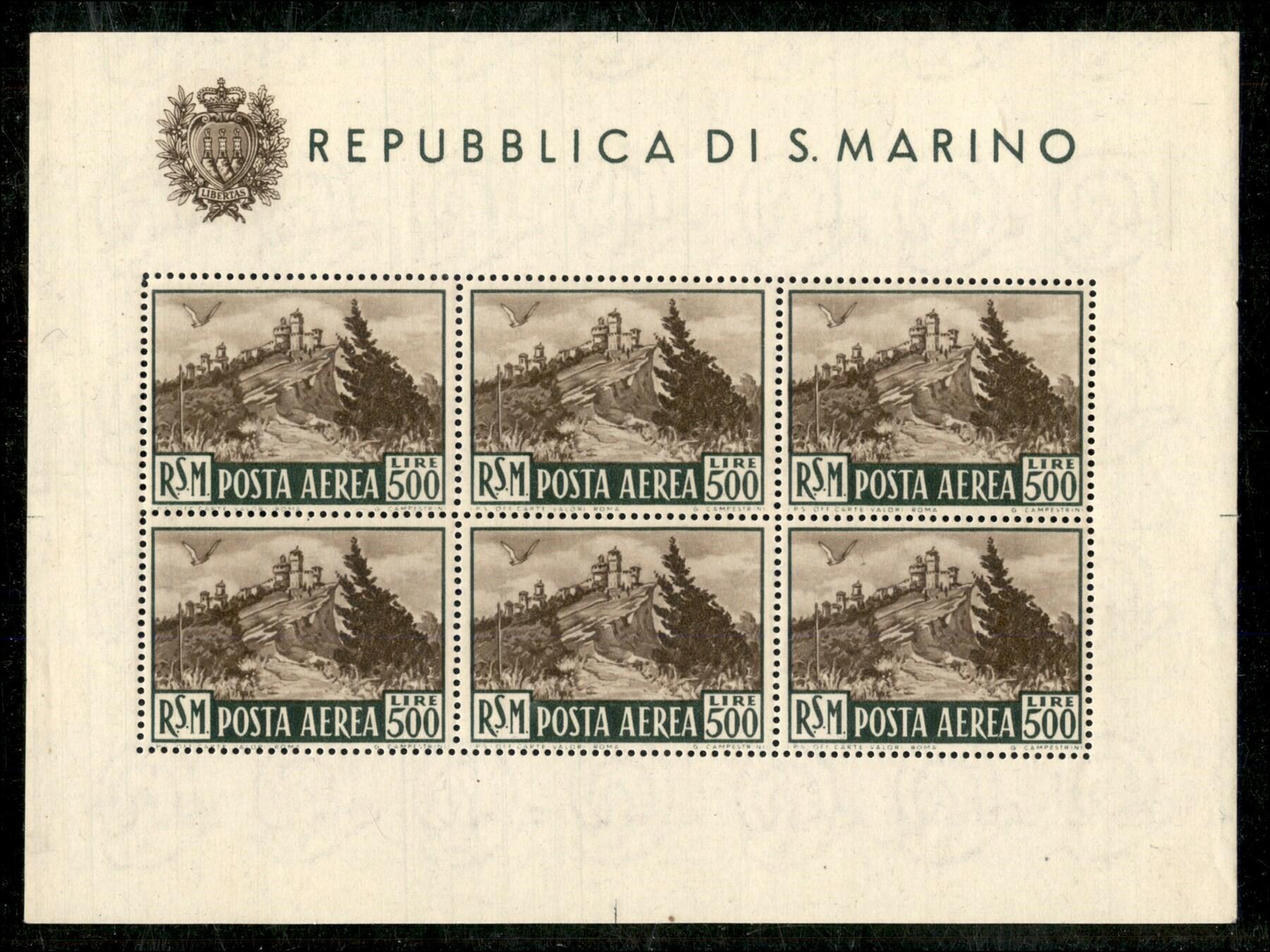 1951 - Foglietto Veduta (12) - gomma integra - molto bello e fresco