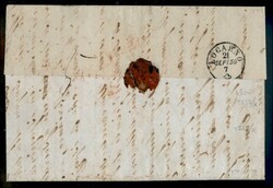 Lettera per la Svizzera affrancata con Sardegna coppia verticale c.5 ...