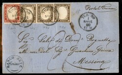 Lettera via di Mare coi postali Francesi da TORINO 1 NOV.60 per ...