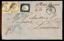 Lettera via di Mare coi postali Francesi da GENOVA 23 MAR.60 per ...