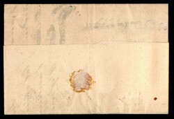 Lettera affrancata con 1 grano bruno ruggine I tavola pos.43 + 1 ...