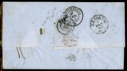 Busta affrancata con coppia orizzontale più singolo del 20 cent ...