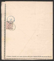 Mandato di pagamento del comune di Lenna (Bergamo) con 5 più 30 cent ...