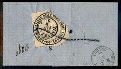 Lettera con cent 20/15 III tipo annullato PIACENZA 13 GIU.65 + c.30 ...