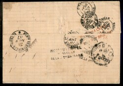 Lettera per Marsiglia da GENOVA 25.8.87 con Umberto c.25 azzurro (40) ...