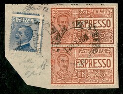 3415103: イタリア王国・ヴィットーリオ・エマヌエーレ3世 - Express delivery stamps