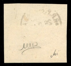 Coppia del 25 cent (9) con soprastampa locale a mano annullata Poste ...