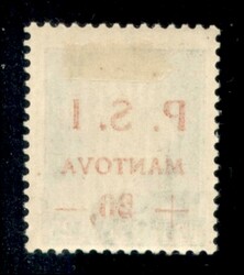 1945 - 25 lire + 25 (10g) con leggero decalco - gomma originale - ...